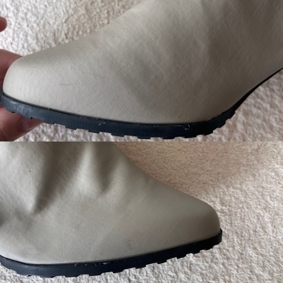 Vintage Faux Fur Lined Heeled Winter Boots 8 Grey - Picture 10 of 13